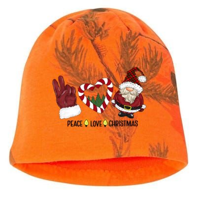 Peace Love Christmas Gnome Sublimation Funny Xmas Gift Kati - Camo Knit Beanie