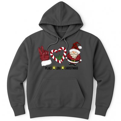 Peace Love Christmas Gnome Sublimation Funny Xmas Gift Hoodie