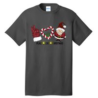 Peace Love Christmas Gnome Sublimation Funny Xmas Gift Tall T-Shirt