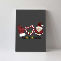 Peace Love Christmas Gnome Sublimation Funny Xmas Gift Canvas