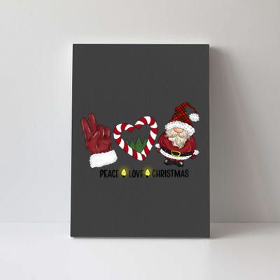 Peace Love Christmas Gnome Sublimation Funny Xmas Gift Canvas