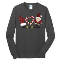 Peace Love Christmas Gnome Sublimation Funny Xmas Gift Tall Long Sleeve T-Shirt