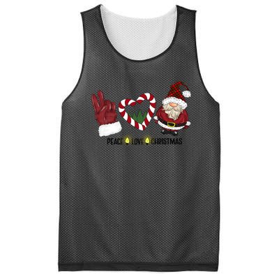 Peace Love Christmas Gnome Sublimation Funny Xmas Gift Mesh Reversible Basketball Jersey Tank