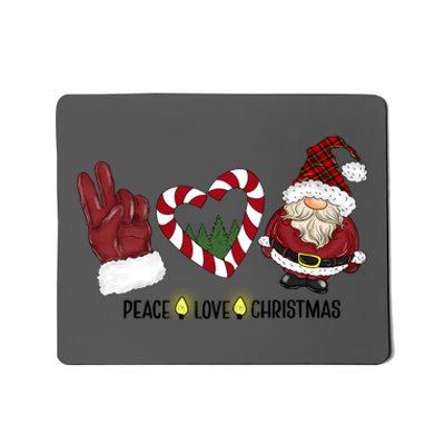 Peace Love Christmas Gnome Sublimation Funny Xmas Gift Mousepad