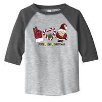 Peace Love Christmas Gnome Sublimation Funny Xmas Gift Toddler Fine Jersey T-Shirt