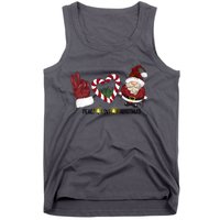 Peace Love Christmas Gnome Sublimation Funny Xmas Gift Tank Top