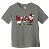 Peace Love Christmas Gnome Sublimation Funny Xmas Gift Toddler T-Shirt