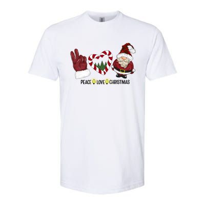 Peace Love Christmas Gnome Sublimation Funny Xmas Gift Softstyle CVC T-Shirt