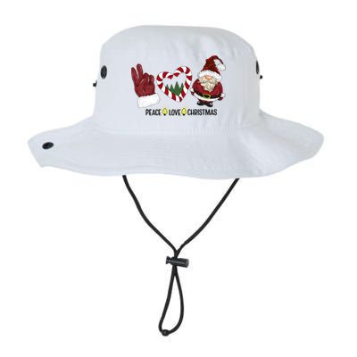 Peace Love Christmas Gnome Sublimation Funny Xmas Gift Legacy Cool Fit Booney Bucket Hat