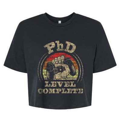 PhD Level Complete PhD Graduate Ph.D. Graduation Doctorate Bella+Canvas Jersey Crop Tee