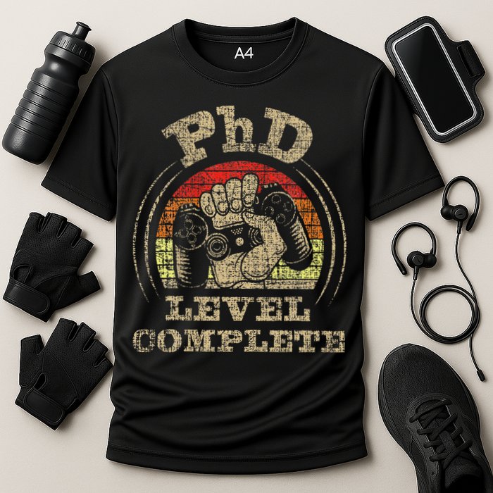 PhD Level Complete PhD Graduate Ph.D. Graduation Doctorate Cooling Performance Crew T-Shirt