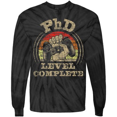 PhD Level Complete PhD Graduate Ph.D. Graduation Doctorate Tie-Dye Long Sleeve Shirt