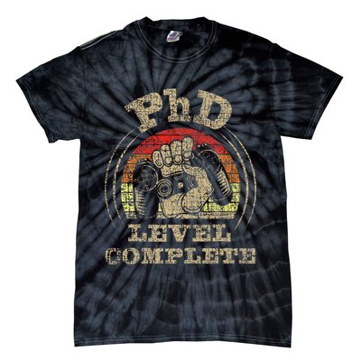 PhD Level Complete PhD Graduate Ph.D. Graduation Doctorate Tie-Dye T-Shirt