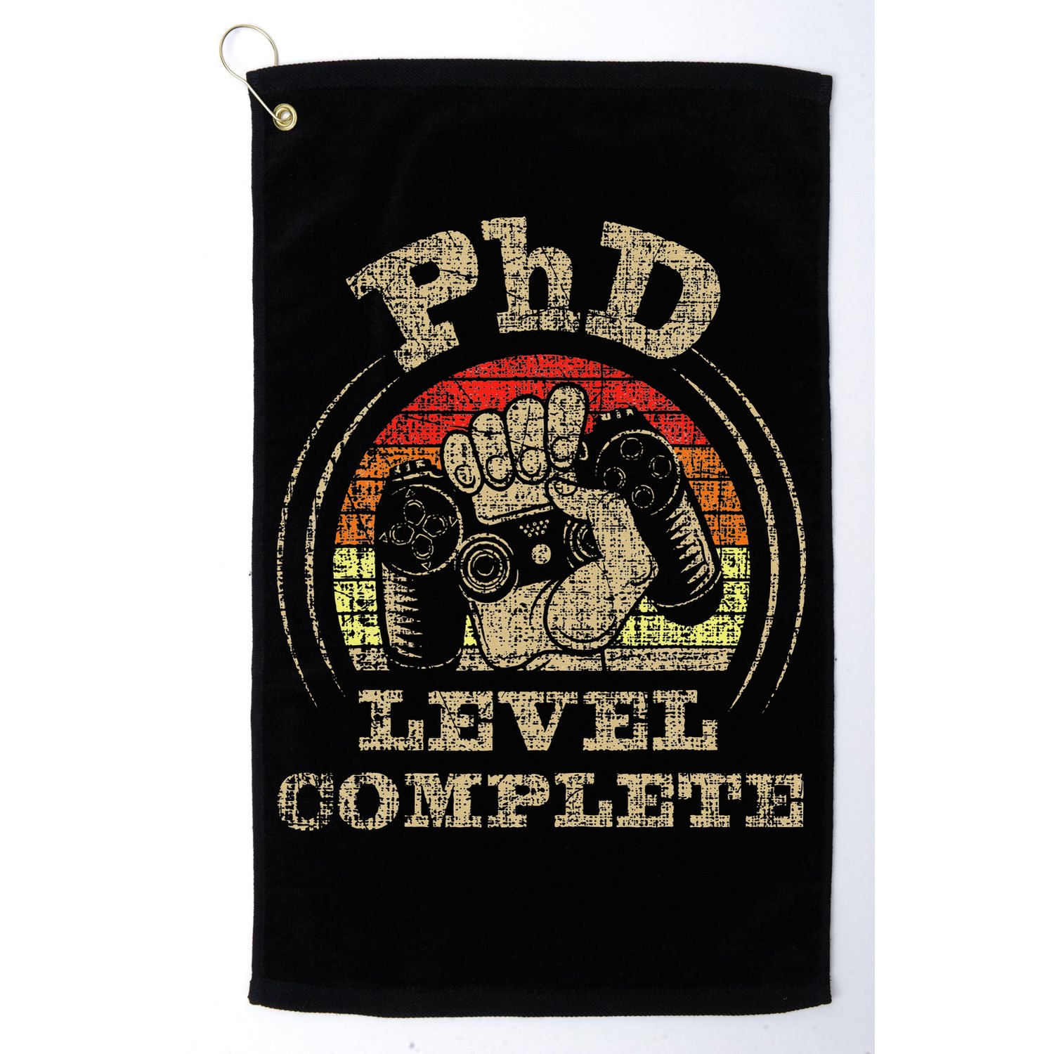 PhD Level Complete PhD Graduate Ph.D. Graduation Doctorate Golf Towel