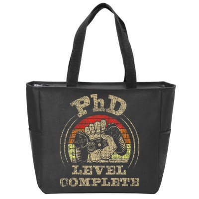 PhD Level Complete PhD Graduate Ph.D. Graduation Doctorate Zip Tote Bag