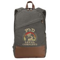 PhD Level Complete PhD Graduate Ph.D. Graduation Doctorate Cotton Canvas Backpack