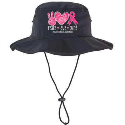 Peace Love Cure Breast Cancer Shirt Pink Ribbon Awareness Legacy Cool Fit Booney Bucket Hat