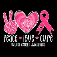 Peace Love Cure Breast Cancer Shirt Pink Ribbon Awareness Baby Bodysuit