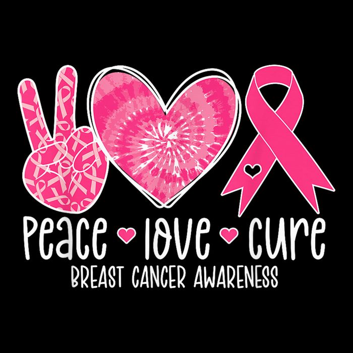 Peace Love Cure Breast Cancer Shirt Pink Ribbon Awareness Baby Bodysuit