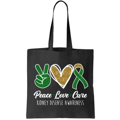 Peace Love Cure Kidney Disease Awareness Bag
