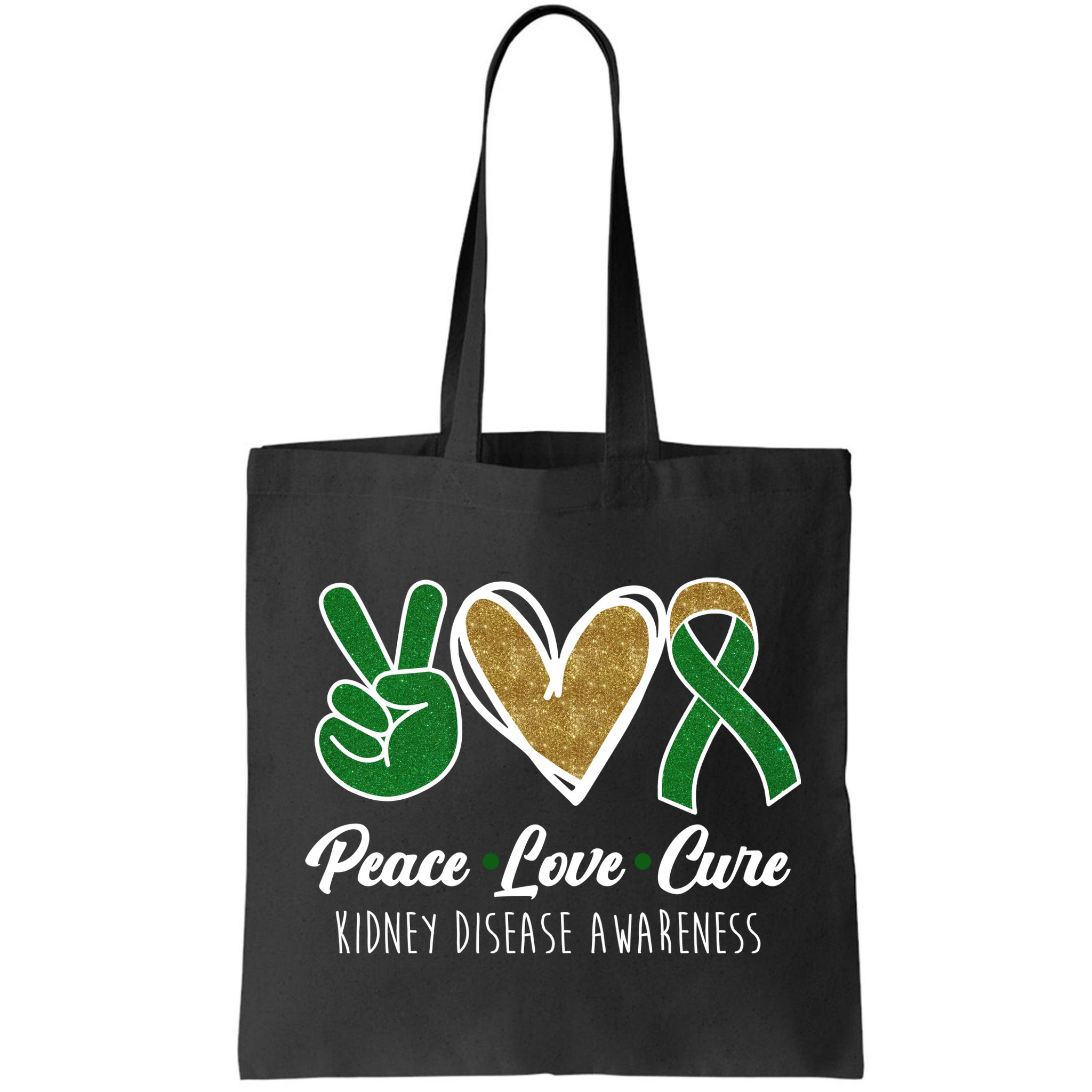 Peace Love Cure Kidney Disease Awareness Bag