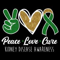 Peace Love Cure Kidney Disease Awareness Bag