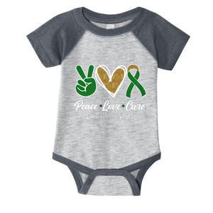 Peace Love Cure Kidney Disease Awareness Infant Baby Jersey Bodysuit