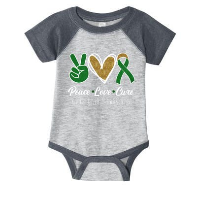 Peace Love Cure Kidney Disease Awareness Infant Baby Jersey Bodysuit