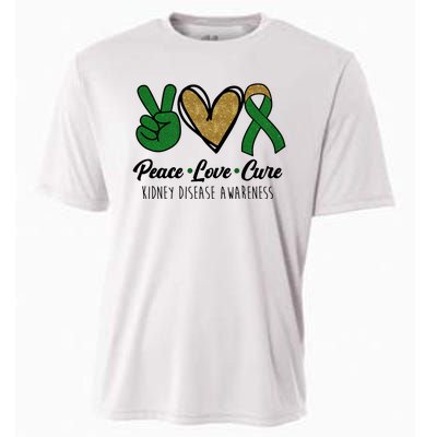 Peace Love Cure Kidney Disease Awareness Cooling Performance Crew T-Shirt