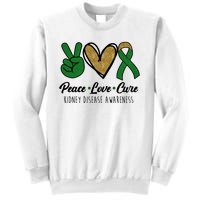 Peace Love Cure Kidney Disease Awareness Sweatshirt