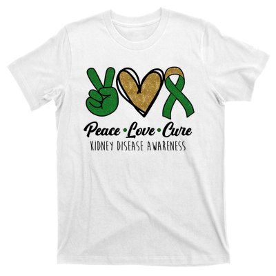 Peace Love Cure Kidney Disease Awareness T-Shirt