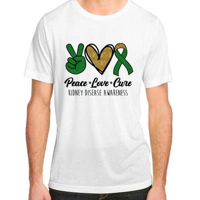 Peace Love Cure Kidney Disease Awareness Adult ChromaSoft Performance T-Shirt