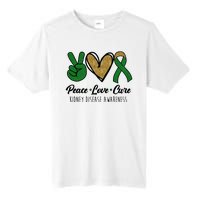 Peace Love Cure Kidney Disease Awareness Tall Fusion ChromaSoft Performance T-Shirt