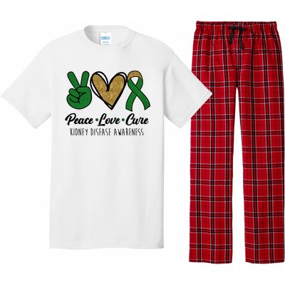 Peace Love Cure Kidney Disease Awareness Pajama Set