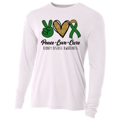 Peace Love Cure Kidney Disease Awareness Cooling Performance Long Sleeve Crew