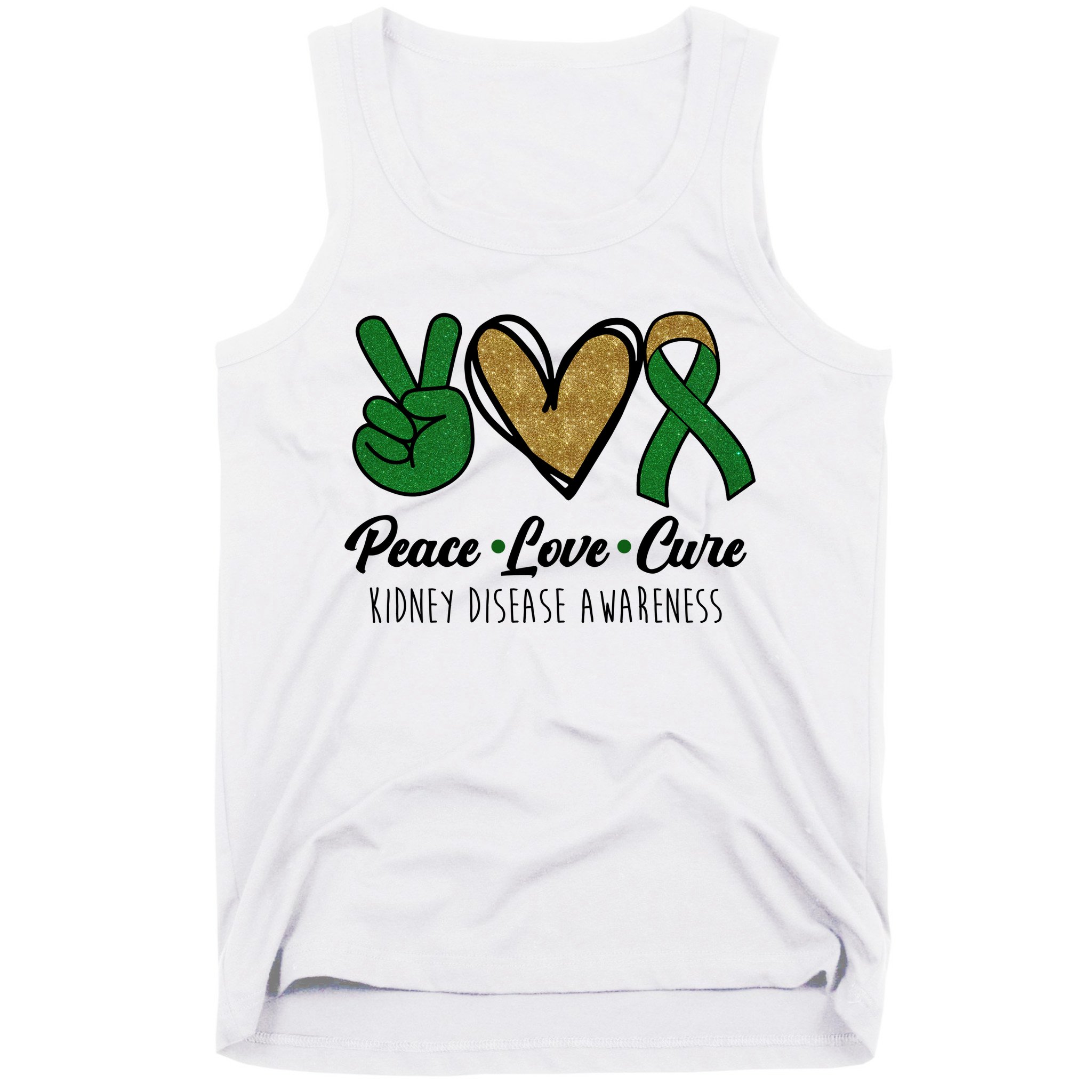 Peace Love Cure Kidney Disease Awareness Tank Top