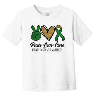 Peace Love Cure Kidney Disease Awareness Toddler T-Shirt