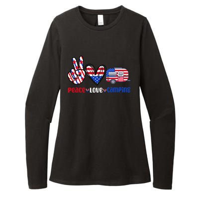 Peace Love Camp 4th of July Celebration Womens CVC Long Sleeve Shirt