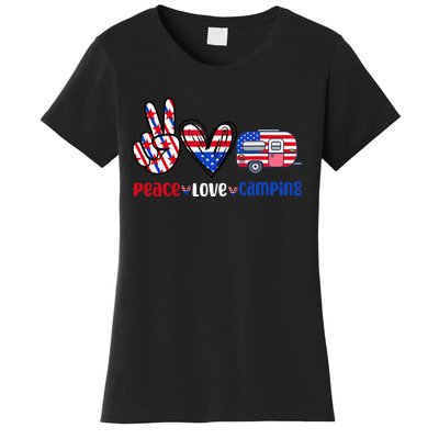 Peace Love Camp 4th of July Celebration Women's T-Shirt