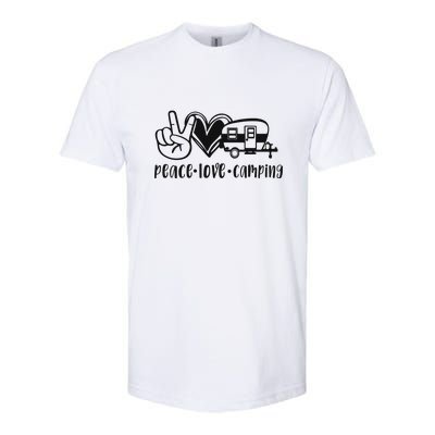 Peace Love Camping Gift Softstyle CVC T-Shirt