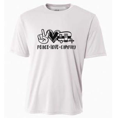 Peace Love Camping Gift Cooling Performance Crew T-Shirt