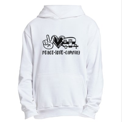 Peace Love Camping Gift Urban Pullover Hoodie