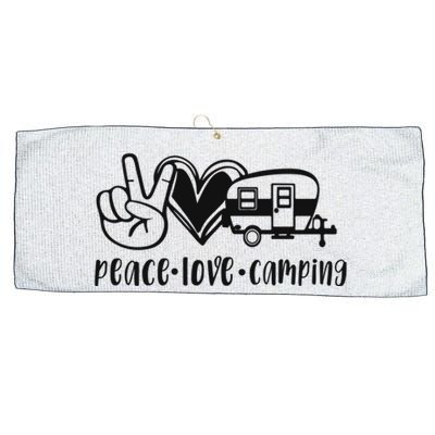 Peace Love Camping Gift Large Microfiber Waffle Golf Towel