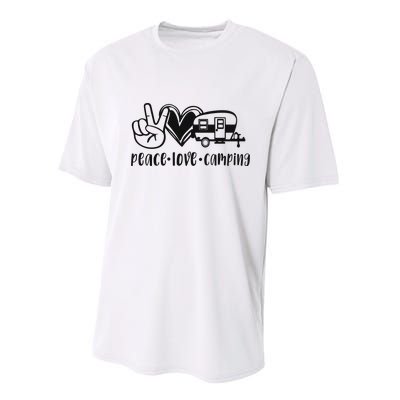 Peace Love Camping Gift Performance Sprint T-Shirt