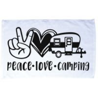 Peace Love Camping Gift Microfiber Hand Towel