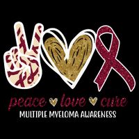 Peace Love Cure Multiple Myeloma Awareness 16 in Basic Backpack