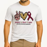 Peace Love Cure Multiple Myeloma Awareness Cooling Performance Crew T-Shirt