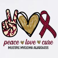 Peace Love Cure Multiple Myeloma Awareness Cooling Performance Crew T-Shirt