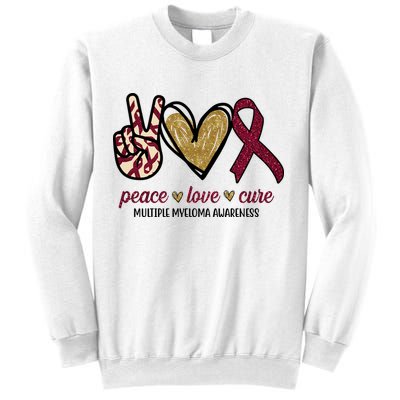 Peace Love Cure Multiple Myeloma Awareness Sweatshirt