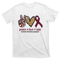 Peace Love Cure Multiple Myeloma Awareness T-Shirt